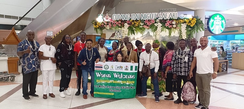 TEAM NIGERIA ARRIVE CHIANG MAI AIRPORT